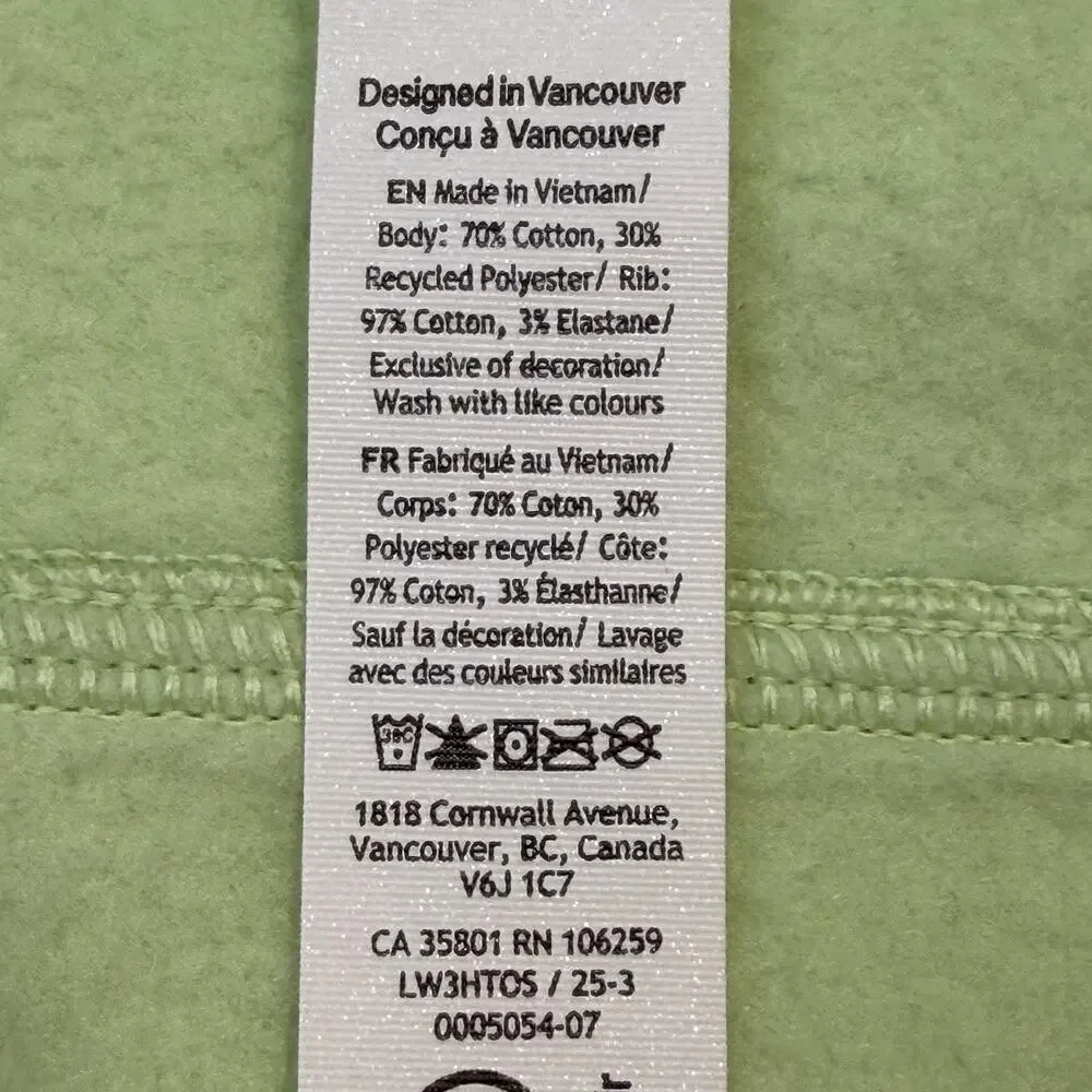 Lululemon Scuba Hoodie Womens XS/S Green 1/2 Zip Fleece Cropped Thumbholes